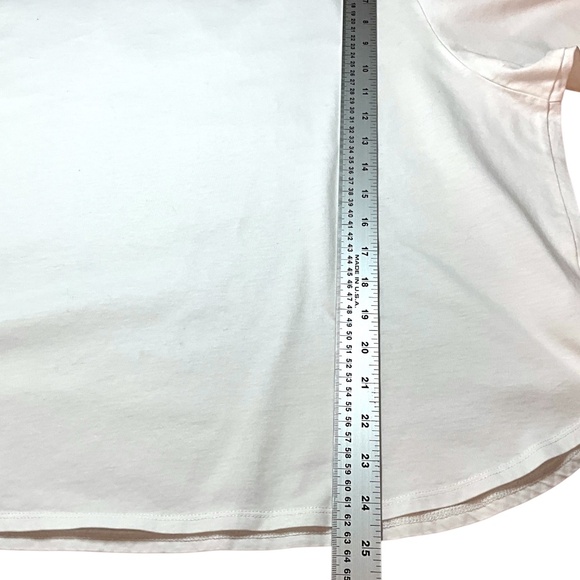 UNIQLO 100% Cotton 3/4 Sleeve Crew Neck Blouse Top Smocked Cuffs US Sz XL - Picture 6 of 7